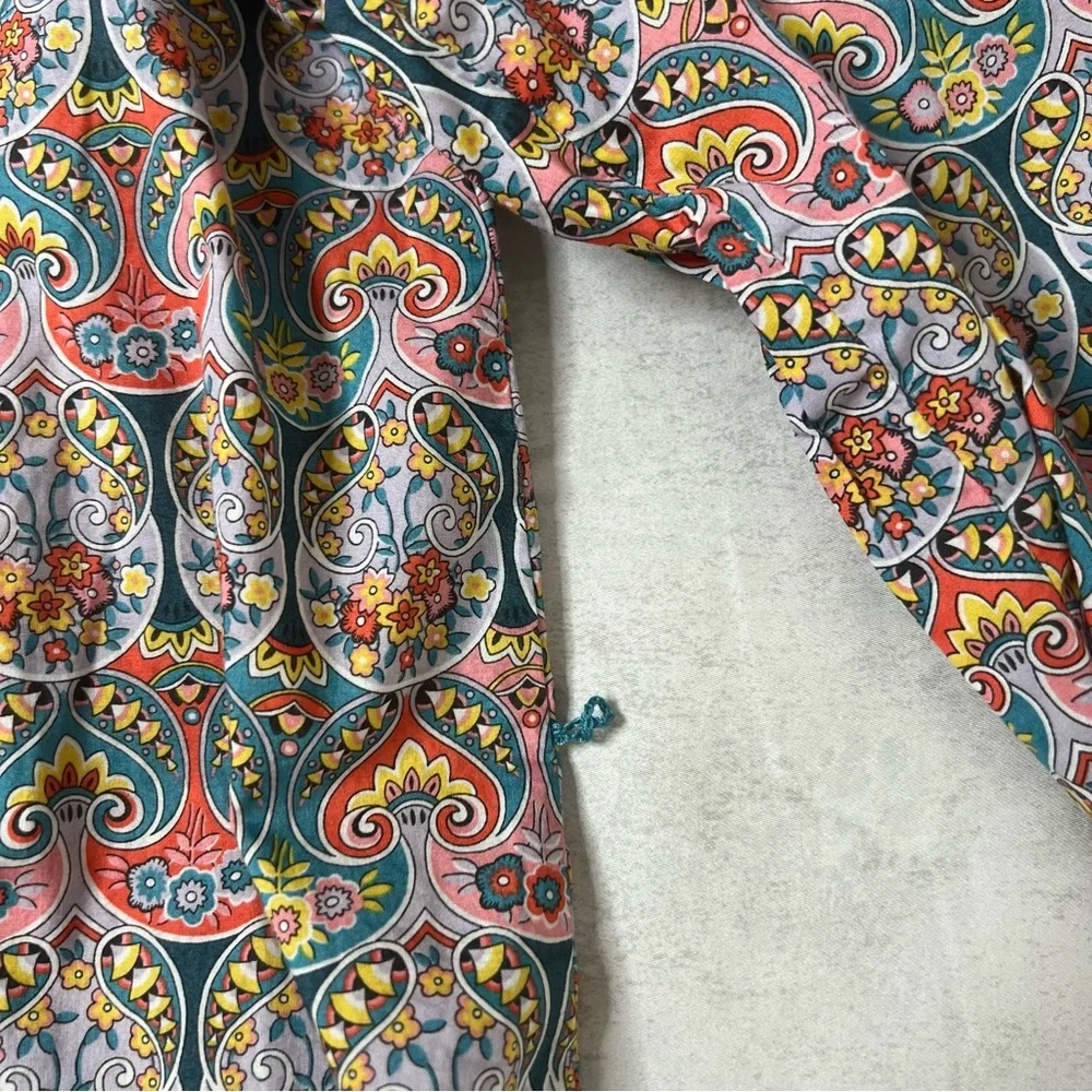 J. Crew Tie-Waist Organic Cotton Top in Liberty Giorgia Duke - Picture 7 of 10